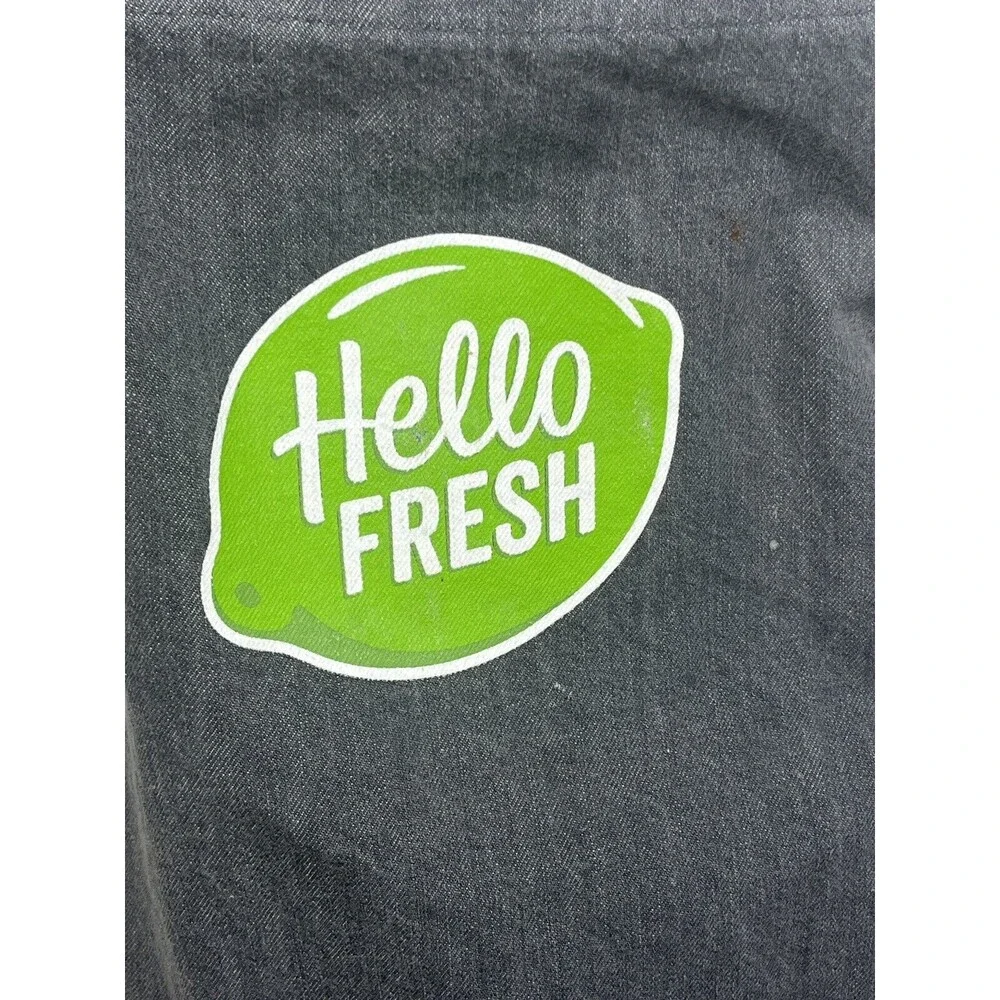 Chef Bib‎ Apron Denim Pockets Adjustable Gray Hello Fresh Swag Cook Bake Grill
